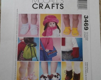 McCALL'S CRAFTS Pattern 3469 Fits American Girls & other 18 inch dolls
