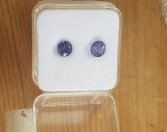 4 mm Blue Sapphire Pair -Round, Diamond cut