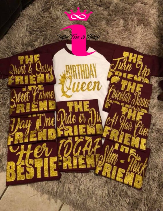 Birthday Queen Friend Shirts Birthday squad Shirt Friend