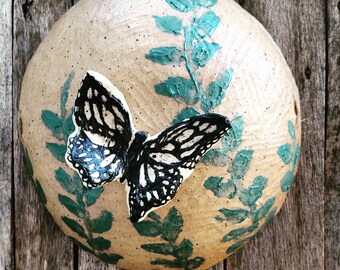Carved Butterfly Wall Hanging - Stoneware