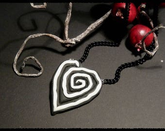 Spiral heart - necklace