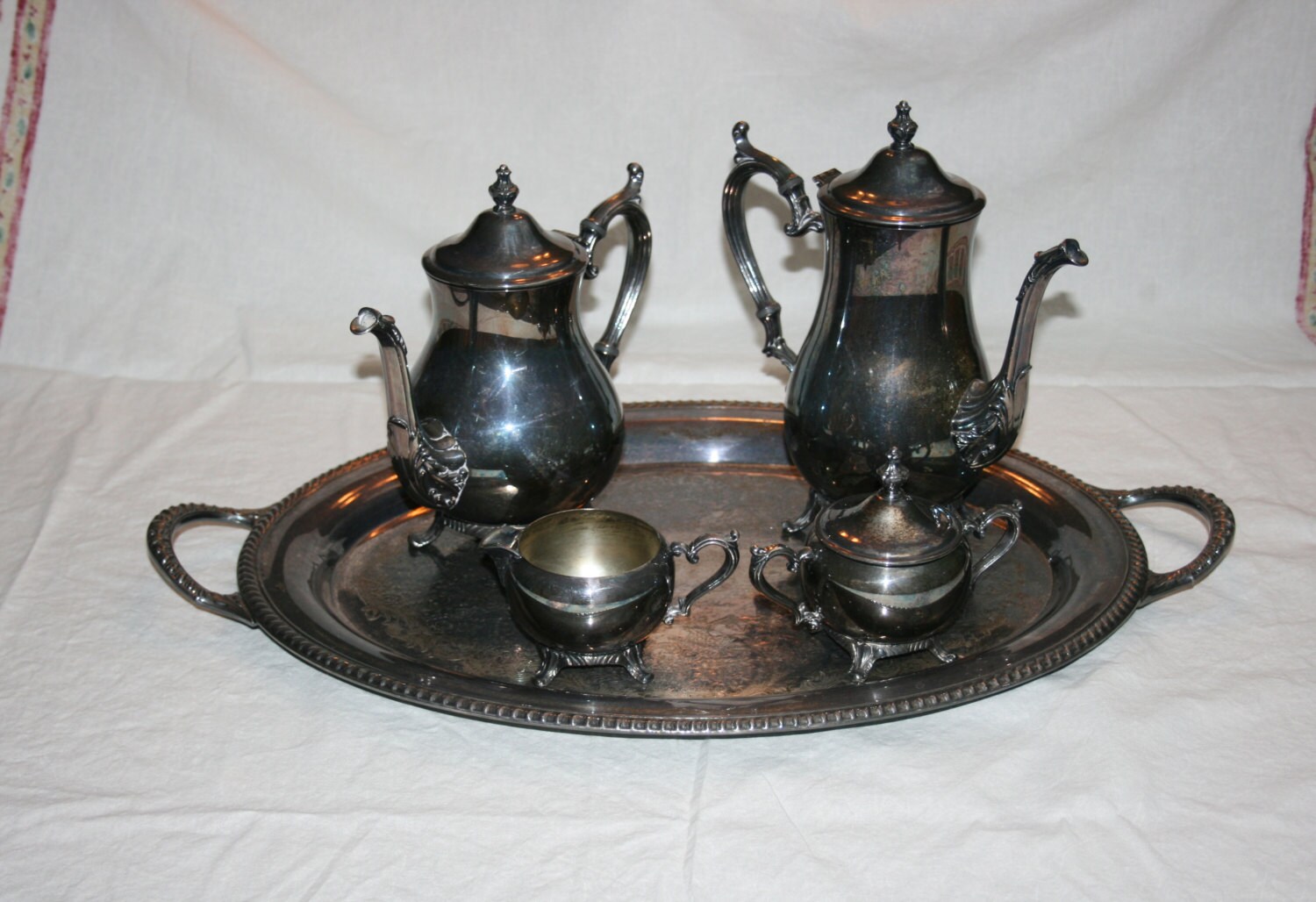Vintage Wm Rodgers 800 Silver Plate Tea Set 1950\'s - Coffee Pot ... Vintage Wm Rodgers 800 Silver Plate Tea Set 1950\'s - Coffee Pot ...