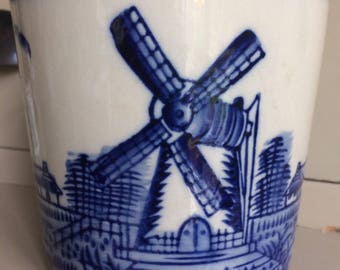 Blue and White Holland scenery Porcelain Planter / Plant Pot