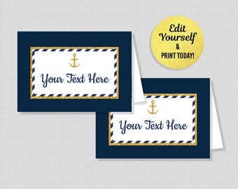 Free printable nautical food labels