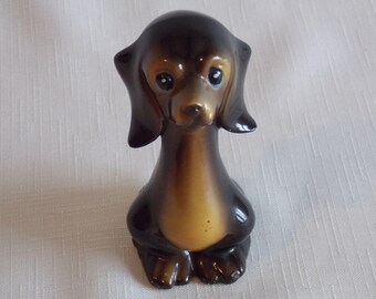 A Reduced price....cute doe eyed doggy in glazed ceramic.