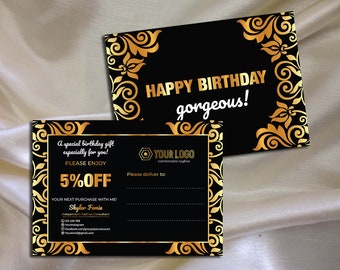 LLR kit,Custom Birthday Card, Damask, Gothic Frames, LLR Marketing kit, Branding, Marketing for Consultant | MKBI_16