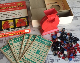 Vintage Bingo-Matic Game by Transogram 1965 Game Pieces no. 3168