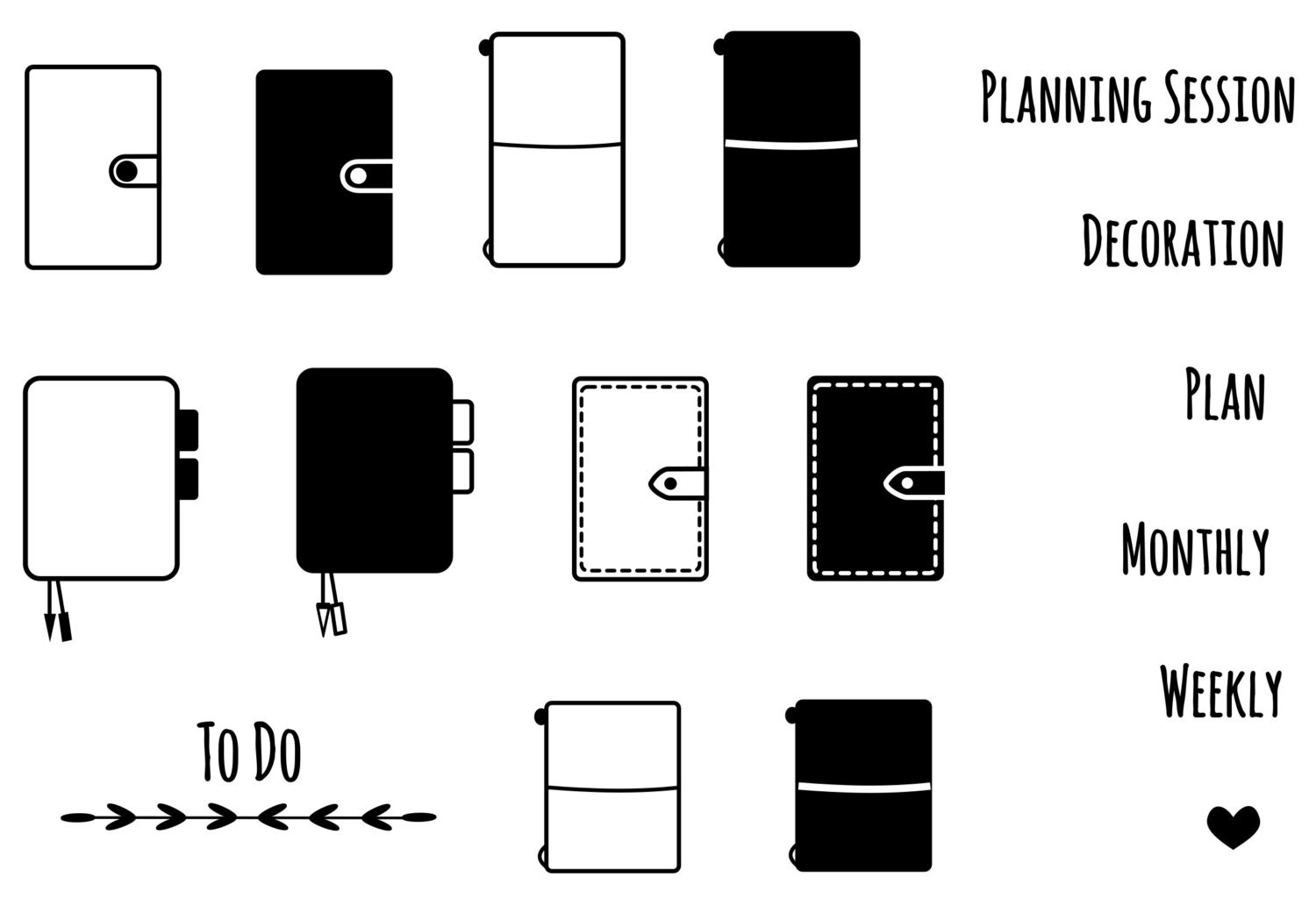 Planner Lover Clear Stamps Set A7