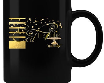 Eat The Cake Promotional Coffee Mug - Black