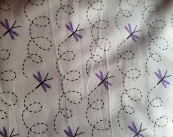 Pillowcase Set for Standard Size Bed Pillows Flannel Dragonflies