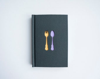 COOK Notebook, Recipe Book, Recipe Organizer, Kitchen Book, Sketchbook, Hardcover Notebook, Gift for Mom, For Her, Art Journal, Food Book