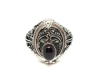 Bayu 925 Bali Silver Poison Ring/ Locket Ring