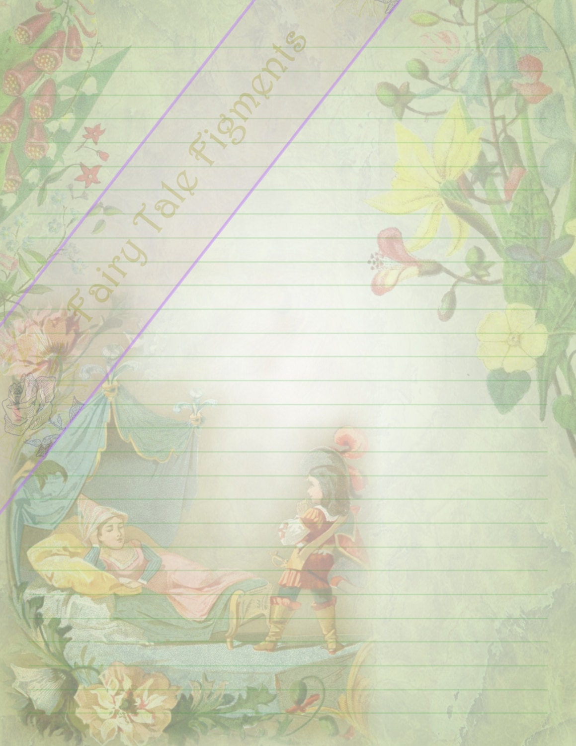 Sleeping Beauty, Fairy Tale Stationery, Brothers Grimm, Fairy Tale