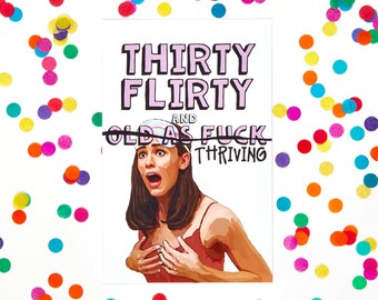 Funny 30th Birthday Card, 13 Going On 30, Suddenly 30, 30th Birthday Card, Blank Card, (100% Recycled Paper)
