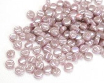 8mm Round Mosaic Tiles - Lilac Perarlised - 25g