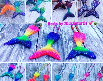 Mermaidtale resin glitter necklace