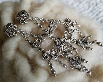 Sterling Silver Lois Hill Designer Chandelier Earrings (st - 1864)