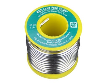 DGS Lead Free Solder 1 lb Spool Canfield Solder for Stained Glass and Jewelry Metalworking