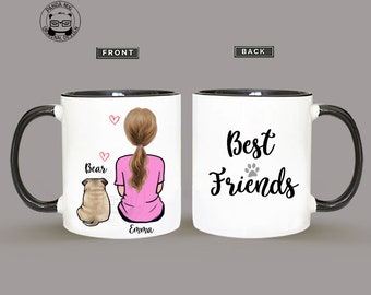 Personalized Pug Mug, Pug Mug, Custom Dog Mom, Dog Lover Gift, Gift For Dog Mom, Gift For Dog Dad, Gift For Pug Mom,Gift For Pug Dad