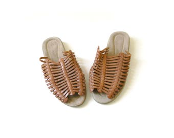 Vintage Women's Brown Leather Sandal Size 5.5