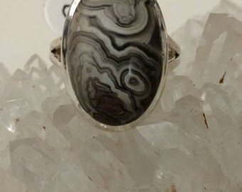 Crazy Lace Agate Ring Size 9