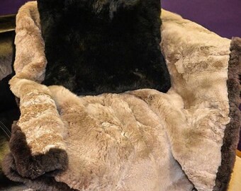 20" x 20" Black alpaca cushion