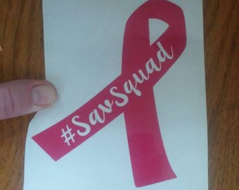 Custom Awareness Ribbon, Awareness Ribbon Decal, Cancer Ribbon Decal, Custom Decal, Fundraiser Decal, Awareness Ribbon, Cancer Awareness