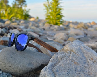 Zoni Wear Wooden Sunglasses. Personalized Sunglasses. Ebony Wood. Polarized Sunglasses. Mens Sunglasses. Womens Sunglasses