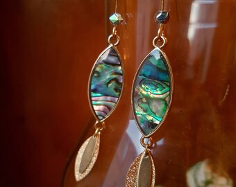 'Abalone goddess' earrings