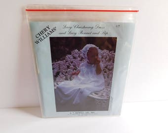Lacy Christening Dress, Bonnet and Slip Smocking Pattern Chery Williams