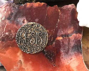 Andrew Thornton Resist Coin/Pendant (BRONZE)
