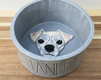 5in Bowl, Custom Pet Portrait Bowl, custom pet bowl, pet bowl, dog bowl, cat bowl, pet portrait, dog portrait, cat portrait, pet food bowl