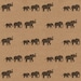 Elephant Wrapping Paper: Kraft Gift Wrap Sheet with Marching Elephant Herd (70cm x 50cm / 27.5" x 19.5")