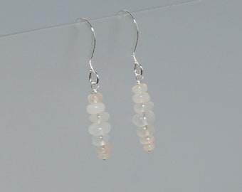 Sterling Silver Ethiopian Opal Earrings