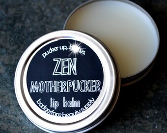 Green Tea Lip Balm. Zen Gifts for Women. Natural Beeswax Lip Balm. Funny Gifts for Her. Motherpucker. Swear Words. Adult Humor.