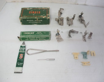 Singer Simanco Sewing Machine Attachments - Ruffler, 36865, 121877, 160359, 35931, 120842, 121441, & Singer Motor Lubricant 1/2 Oz. in Tube