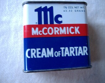 Vintage McCormick Cream of Tartar Tin
