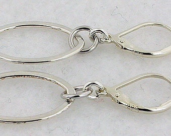 Sterling Silver Earrings Lever Back Earrings 38