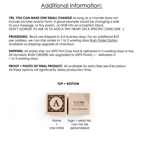 baby block with birth info