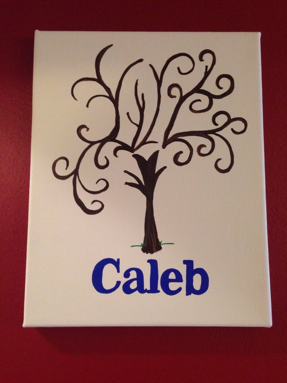 Guest book alternative Baby Shower Guest Book alternative fingerprint stamp tree