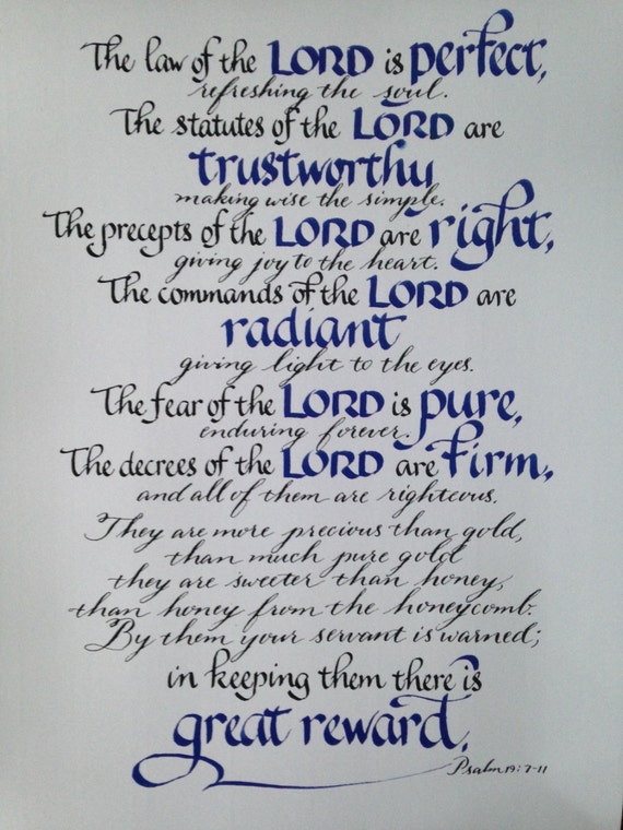 Scripture Art Psalm 19 7 11 Bible Verses Pastor