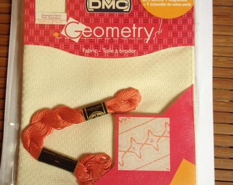 canvas Geometry ecru DMC embroidery FLOSS