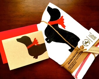 Dachshund Dish Cloths - Doxie Gifts for Wiener Dog Lovers - Weiner Doxy Cards - Dauchsunds Hand Towel Dotson Dashhounds Dashchunds Dachsund