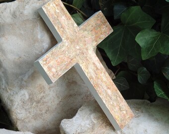 CUSTOM COLOR Wooden Wall Cross - Wedding Gift - Baptism Gift - Modern Wall Cross - Unique Decorative Cross - Christian - Cross Wall Decor