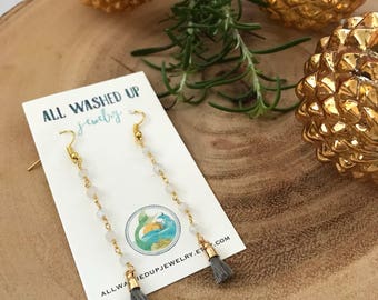 New! // Beaded Tassel Earrings