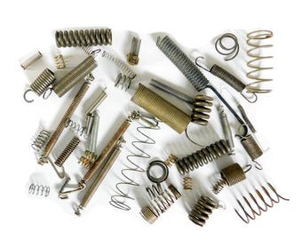 Lot of Metal Springs, 30 + Metal Springs for Craft, Art, Assemblage, Supply Lot
