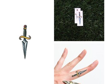 Sword Fight - Temporary Tattoo (Set of 2)
