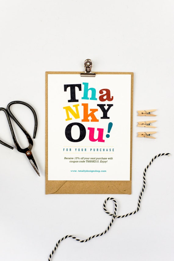 Thank You for Your Purchase Cards INSTANT DOWNLOAD