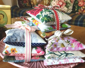 Lavender Sachets, Vintage Fabric Lavender Sachets, Lavender Bags, Lavender Pillows, Lavender Gifts, Mothers day Gift, Gift For Her
