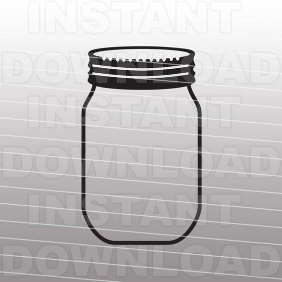 Download Mason Jar SVG File Cutting Template Clip Art for Commercial